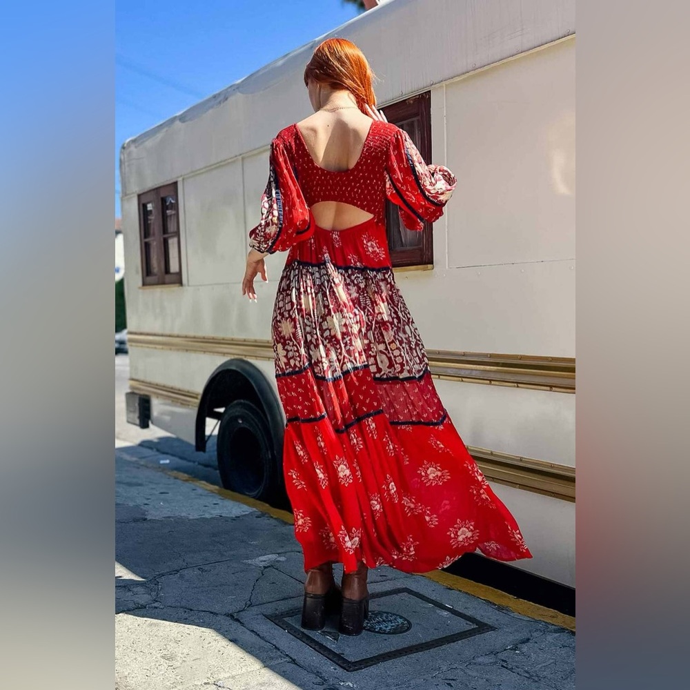 𝓯𝓹 Free People ~ Bali Laurel Maxi Dress - Picture 6 of 12